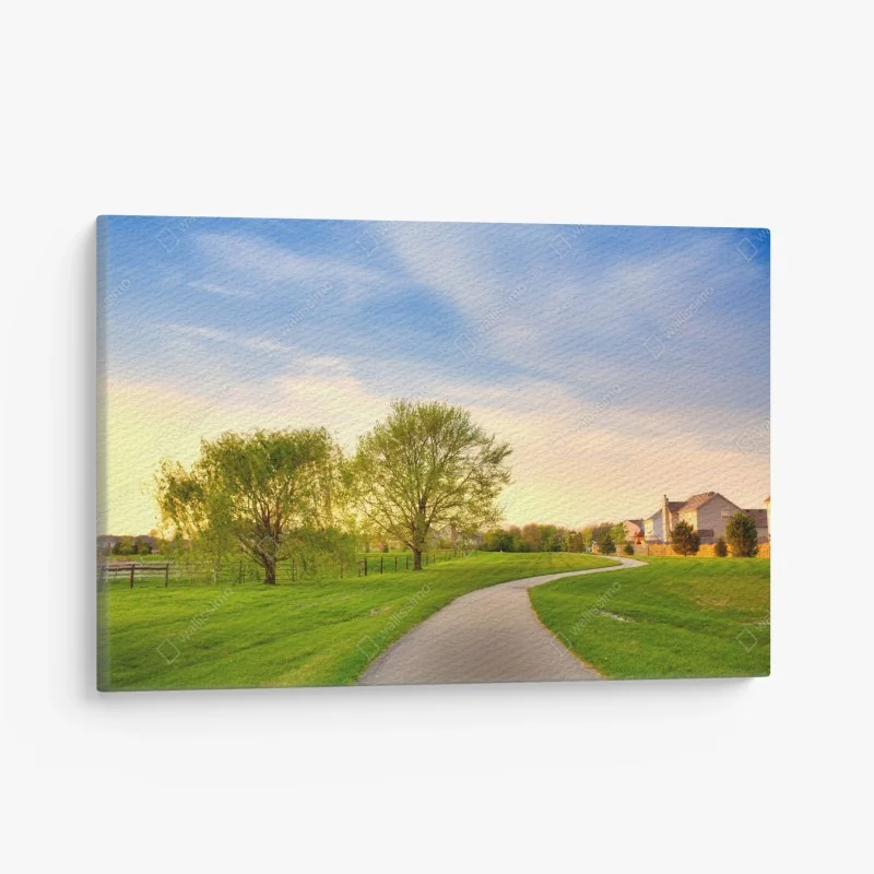 Tableau sur toile soir d'été paisible à Indianapolis – Wallnifity®