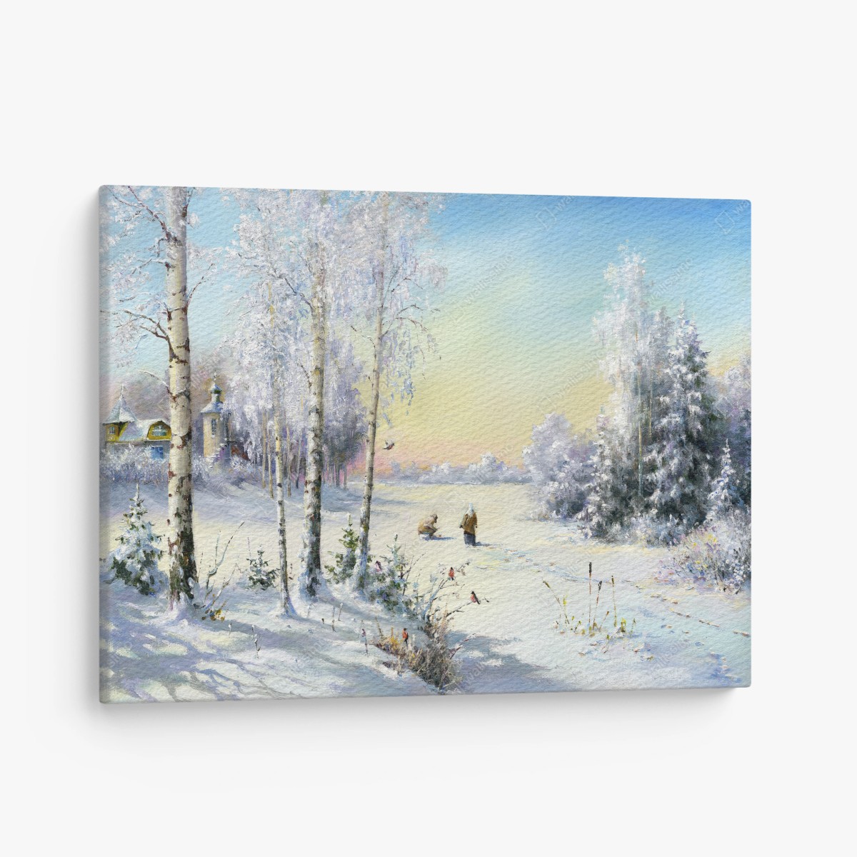 Tableau sur toile silence hivernal au lac gelé – Wallnifity®