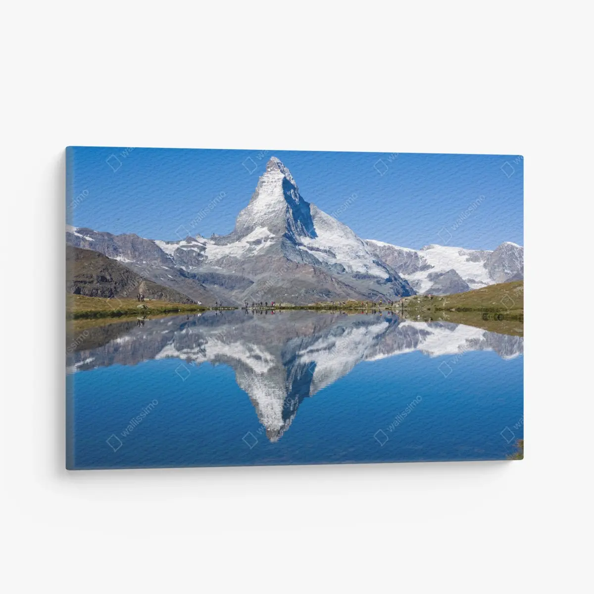 Tableau sur toile Cervin et son reflet sur lac alpin – Wallnifity®