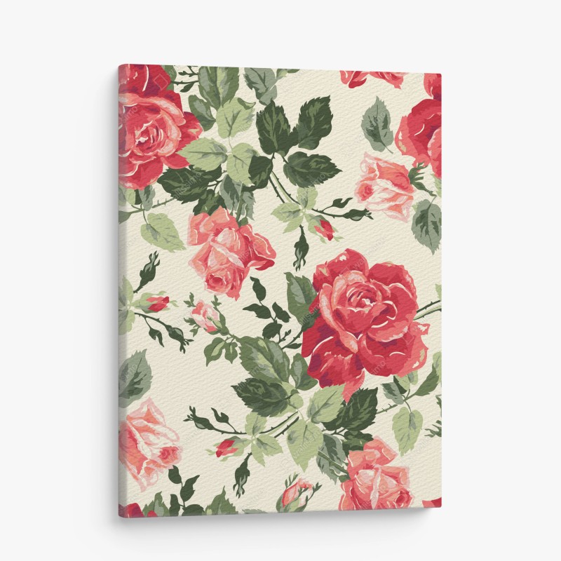 Tableau sur toile motif de roses vintage sur fond crème – Wallnifity® Tableau sur toile motif de roses vintage sur fond crème – Wallnifity®
