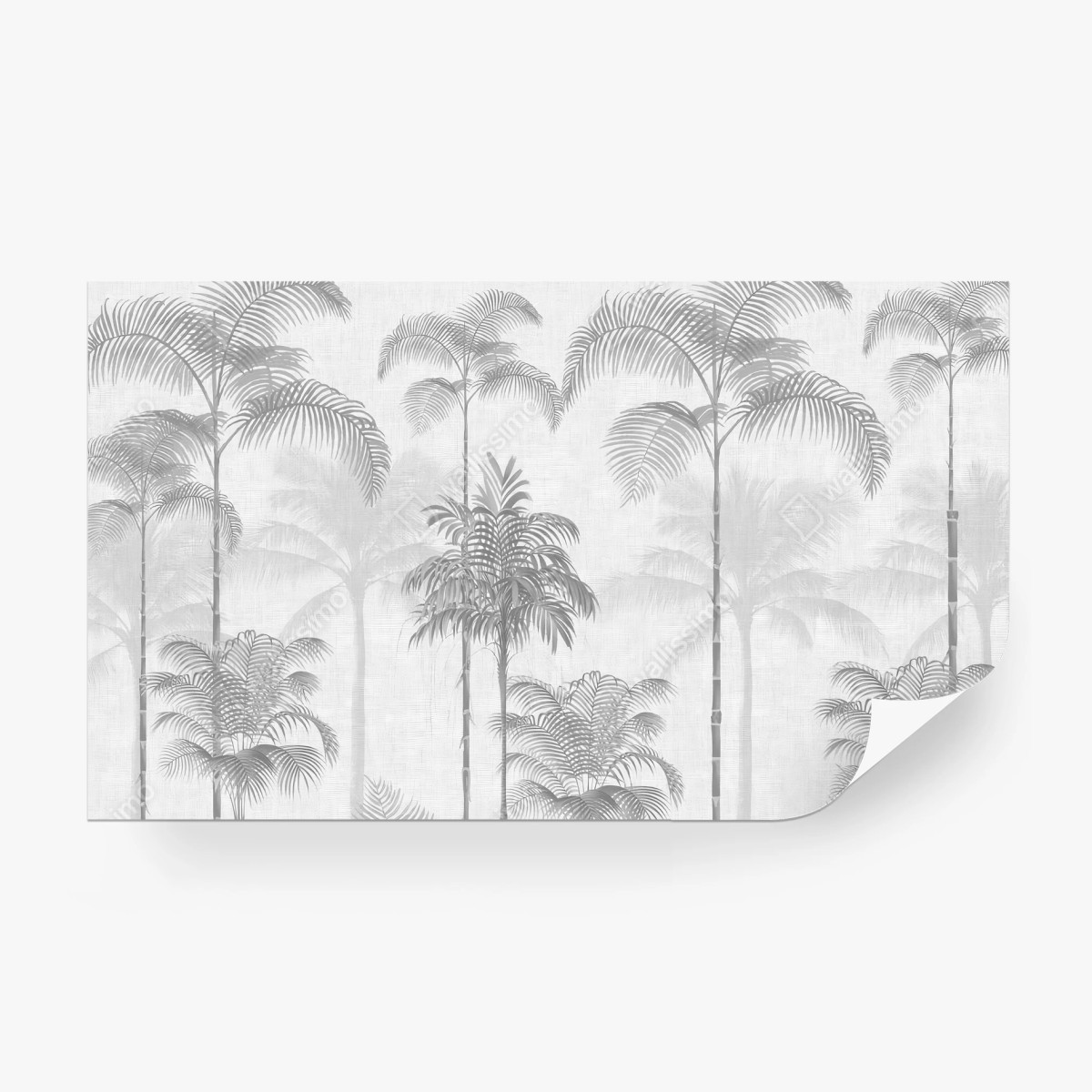 Papier peint PALMIER TROPICAL BOTANIQUE GRIS MODERNE POUR SALON – Wallnifity®