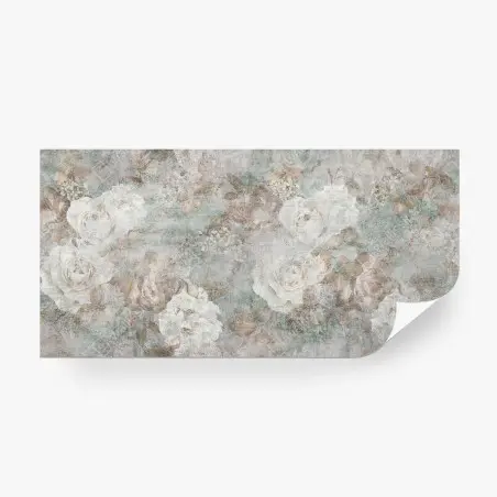 Papier peint VINTAGE FLEURS ROSES PASTEL BOTANIQUE POUR CHAMBRE – Wallnifity®