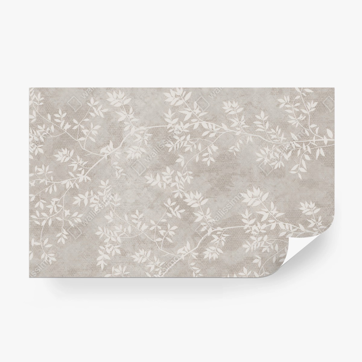 Papier peint FEUILLE BEIGE BOTANIQUE SUBTIL ÉLÉGANT POUR CHAMBRE – Wallnifity®