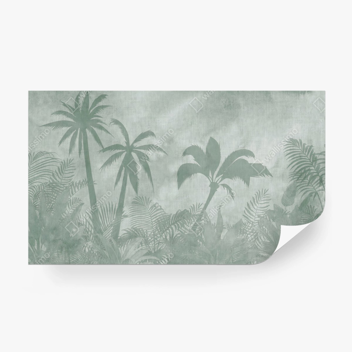Papier peint PALMIER JUNGLE BOTANIQUE VERT FEUILLE POUR SALON – Wallnifity®