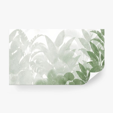 Papier peint VERT FEUILLES PLANTES NATURE MOTIF POUR SALON – Wallnifity®