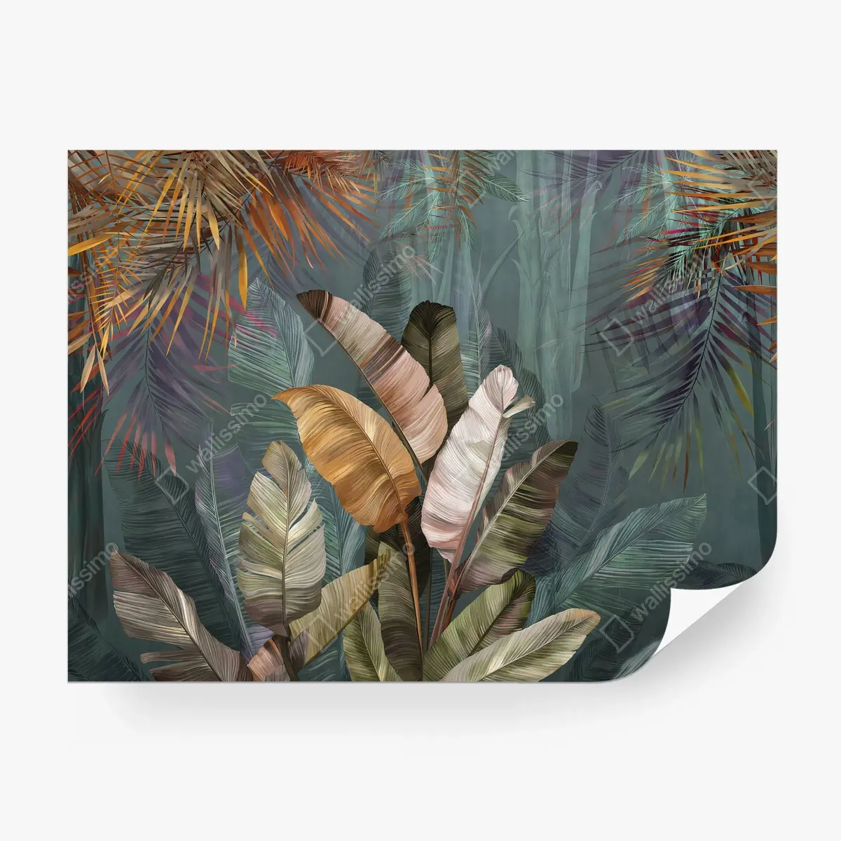 Papier peint TROPICAL FEUILLE VERTE JUNGLE NATURE POUR SALON – Wallnifity®