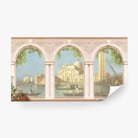 Papier peint VENISE CANAL GONDOLE VILLE PAYSAGE POUR SALON – Wallnifity®