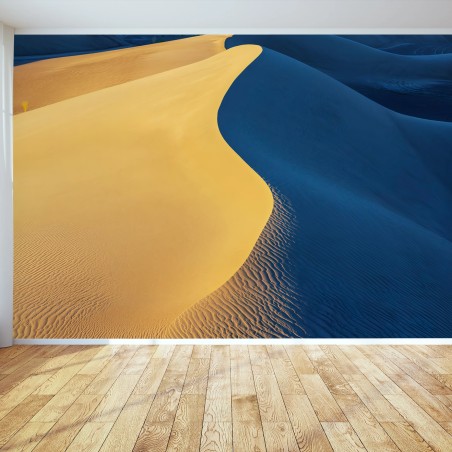 Papier peint DÉSERT DUNES SABLE AUBE DORÉ POUR LE SALON – Wallnifity®