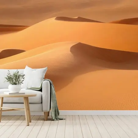 Papier peint DESERT DUNES SABLE MINIMAL DORE POUR SALON – Wallnifity®