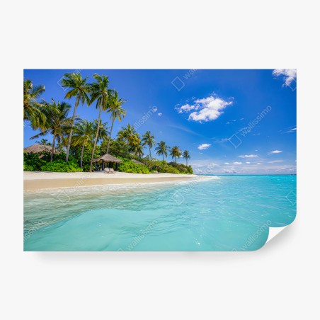 Papier peint PLAGE PARADIS TROPICAL OCEAN PALMIER POUR SALON – Wallnifity®