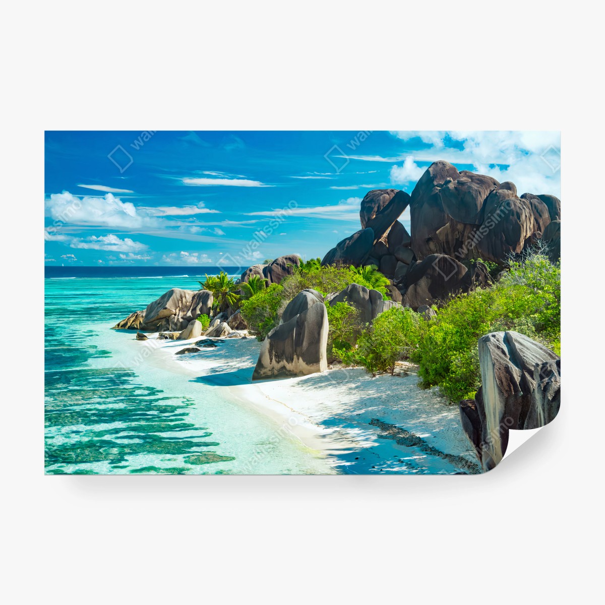 Papier peint PLAGE OCEAN TURQUOISE PARADIS PALMIERS POUR SALON – Wallnifity®