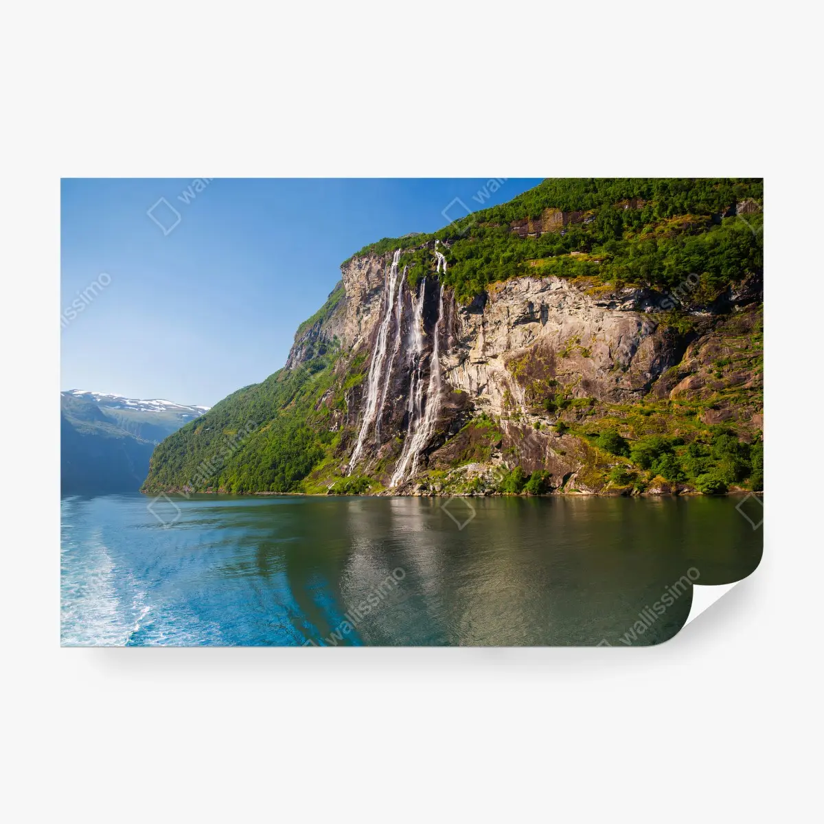 Papier peint NORVEGE FJORD CASCADE MONTAGNES PAYSAGE POUR SALON – Wallnifity®