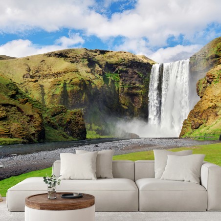 Papier peint EAU NATURE VERT CIEL PAYSAGE POUR LE SALON – Wallnifity®
