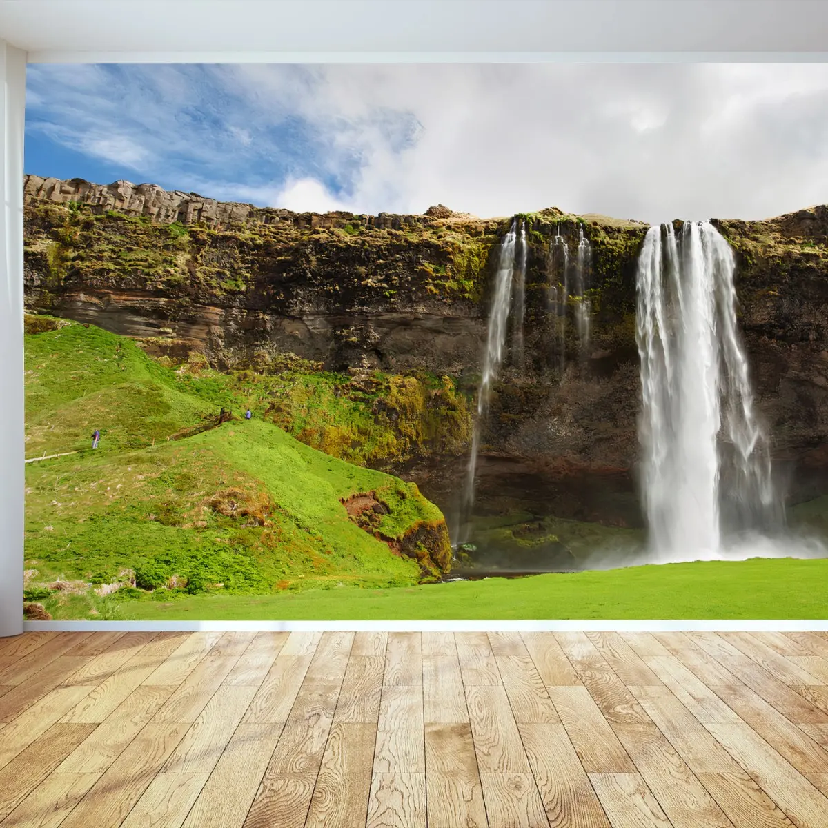 Papier peint CASCADE NATURE VERT PAYSAGE VOYAGE POUR SALON – Wallnifity®