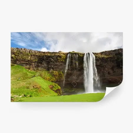 Papier peint CASCADE NATURE VERT PAYSAGE VOYAGE POUR SALON – Wallnifity®
