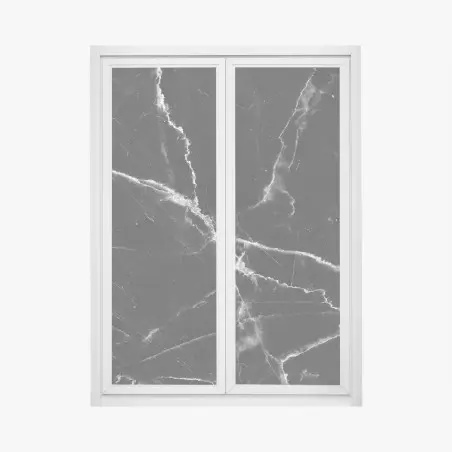 Sticker pour vitres et fenêtres élégance marbre noir veiné – Wallnifity®