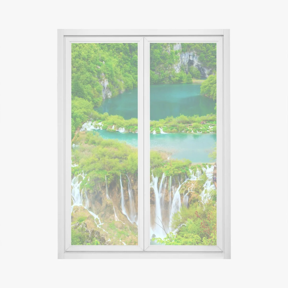 Sticker pour vitres et fenêtres cascade et lacs émeraude au cœur de la forêt – Wallnifity® Sticker pour vitres et fenêtres cascade et lacs émeraude au cœur de la forêt – Wallnifity®