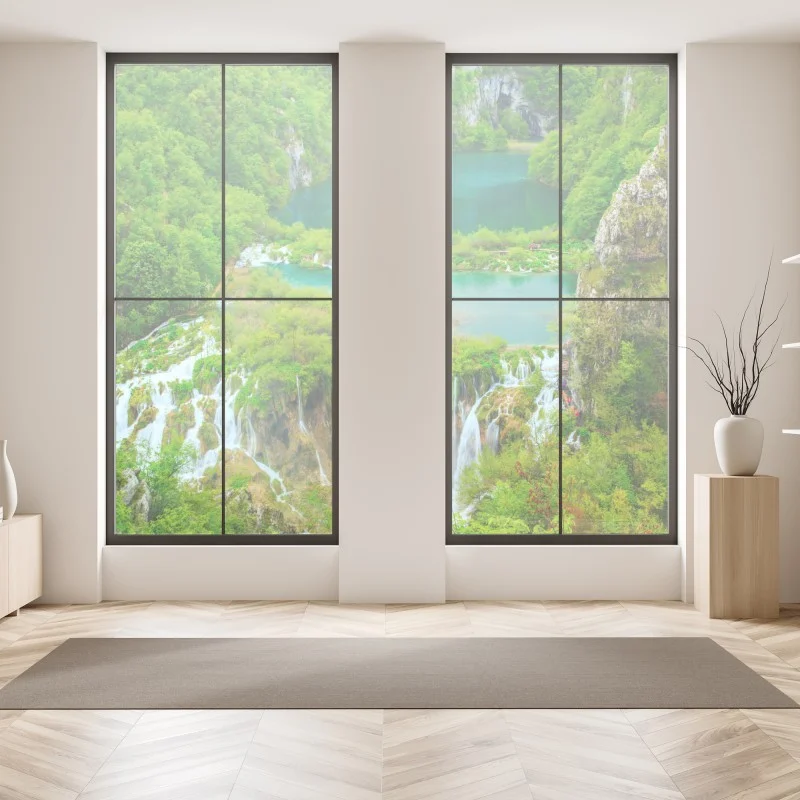 Sticker pour vitres et fenêtres cascade et lacs émeraude au cœur de la forêt – Wallnifity® Sticker pour vitres et fenêtres cascade et lacs émeraude au cœur de la forêt – Wallnifity®