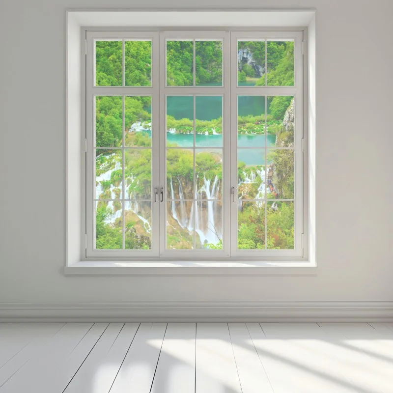 Sticker pour vitres et fenêtres cascade et lacs émeraude au cœur de la forêt – Wallnifity® Sticker pour vitres et fenêtres cascade et lacs émeraude au cœur de la forêt – Wallnifity®