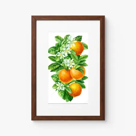 Poster branches d'oranger en aquarelle – Wallnifity®