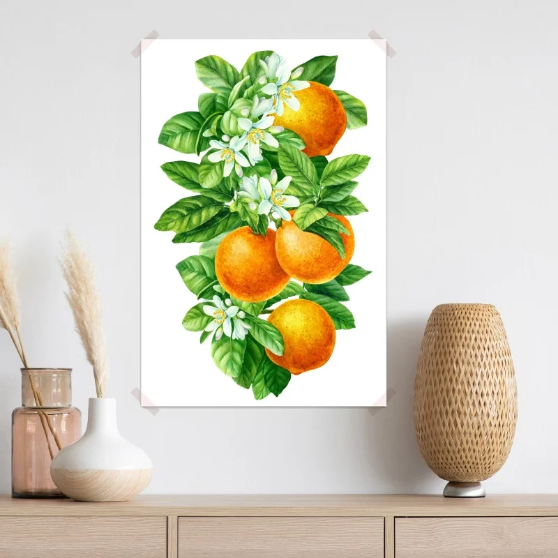 Poster branches d'oranger en aquarelle – Wallnifity® Poster branches d'oranger en aquarelle – Wallnifity®