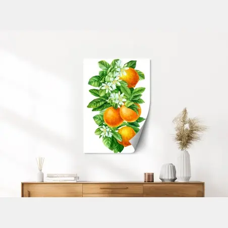 Poster branches d'oranger en aquarelle – Wallnifity®
