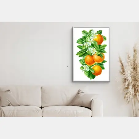 Poster branches d'oranger en aquarelle – Wallnifity®