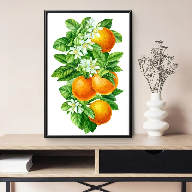 Poster branches d'oranger en aquarelle – Wallnifity® Poster branches d'oranger en aquarelle – Wallnifity®