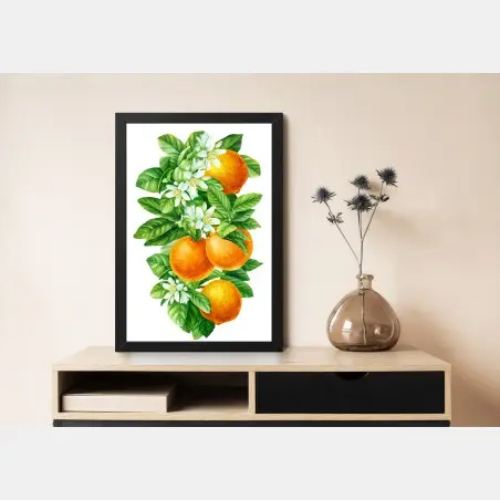 Poster branches d'oranger en aquarelle – Wallnifity®
