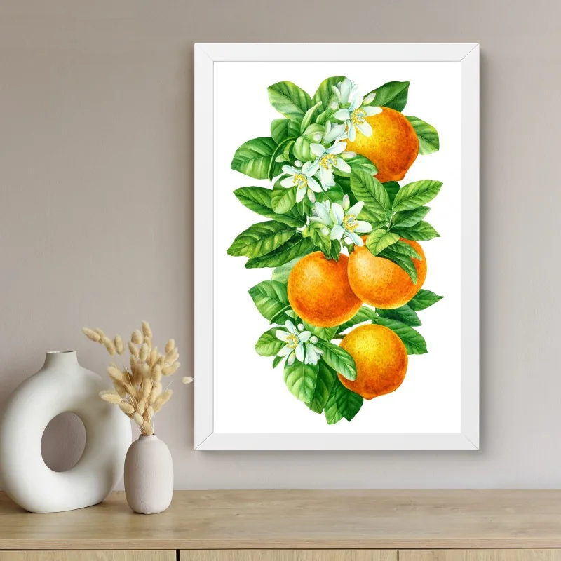 Poster branches d'oranger en aquarelle – Wallnifity® Poster branches d'oranger en aquarelle – Wallnifity®