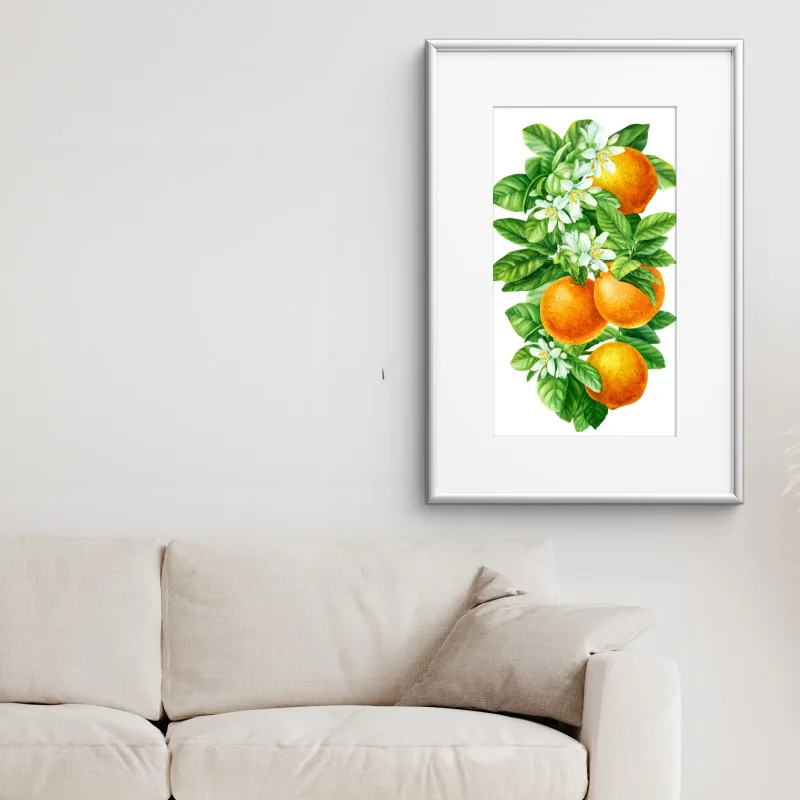 Poster branches d'oranger en aquarelle – Wallnifity® Poster branches d'oranger en aquarelle – Wallnifity®