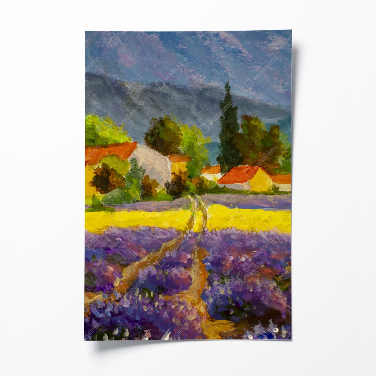 Poster champ de lavande au crépuscule – Wallnifity®