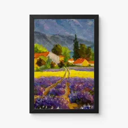 Poster champ de lavande au crépuscule – Wallnifity®