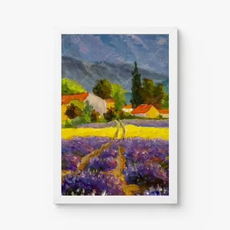 Poster champ de lavande au crépuscule – Wallnifity®