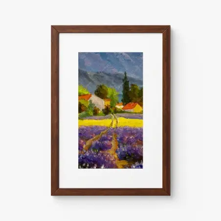Poster champ de lavande au crépuscule – Wallnifity®