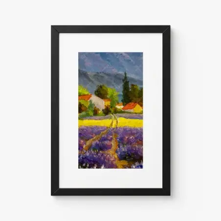 Poster champ de lavande au crépuscule – Wallnifity®