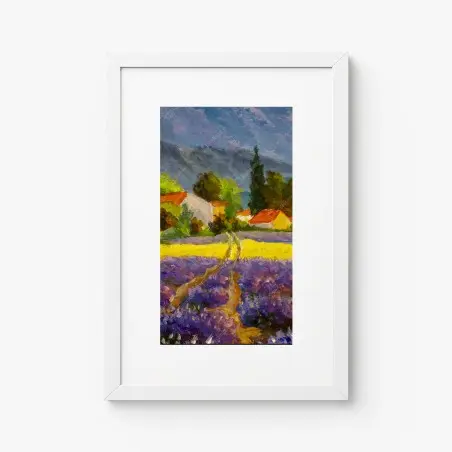 Poster champ de lavande au crépuscule – Wallnifity®