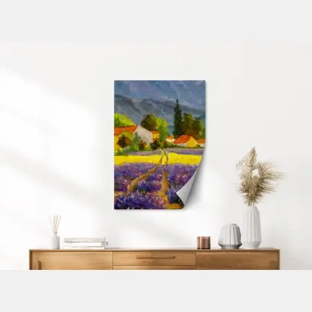 Poster champ de lavande au crépuscule – Wallnifity®