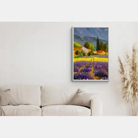 Poster champ de lavande au crépuscule – Wallnifity®