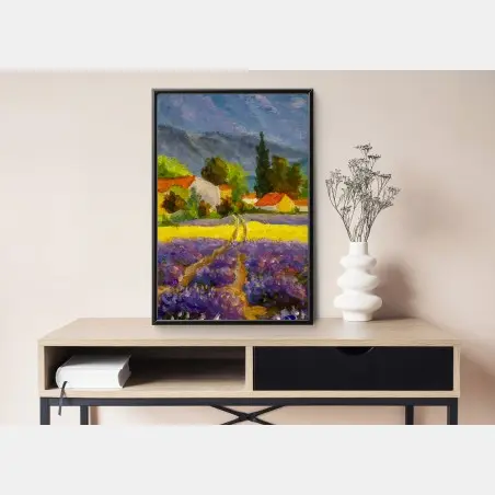 Poster champ de lavande au crépuscule – Wallnifity®