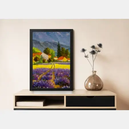 Poster champ de lavande au crépuscule – Wallnifity®