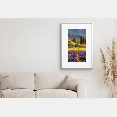 Poster champ de lavande au crépuscule – Wallnifity®