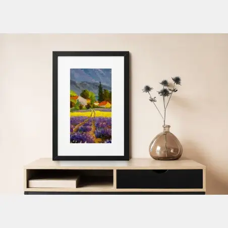 Poster champ de lavande au crépuscule – Wallnifity®